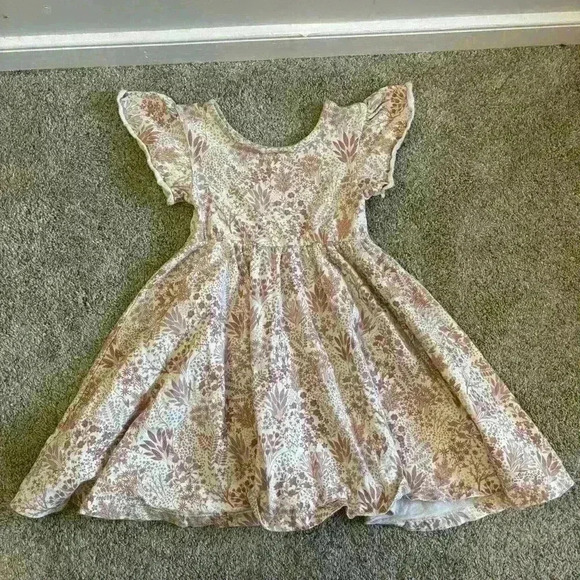 City Mouse Twirl Dress - Combed Jersey - Pastel Gardens Girls Size 6Y - Picture 6 of 8